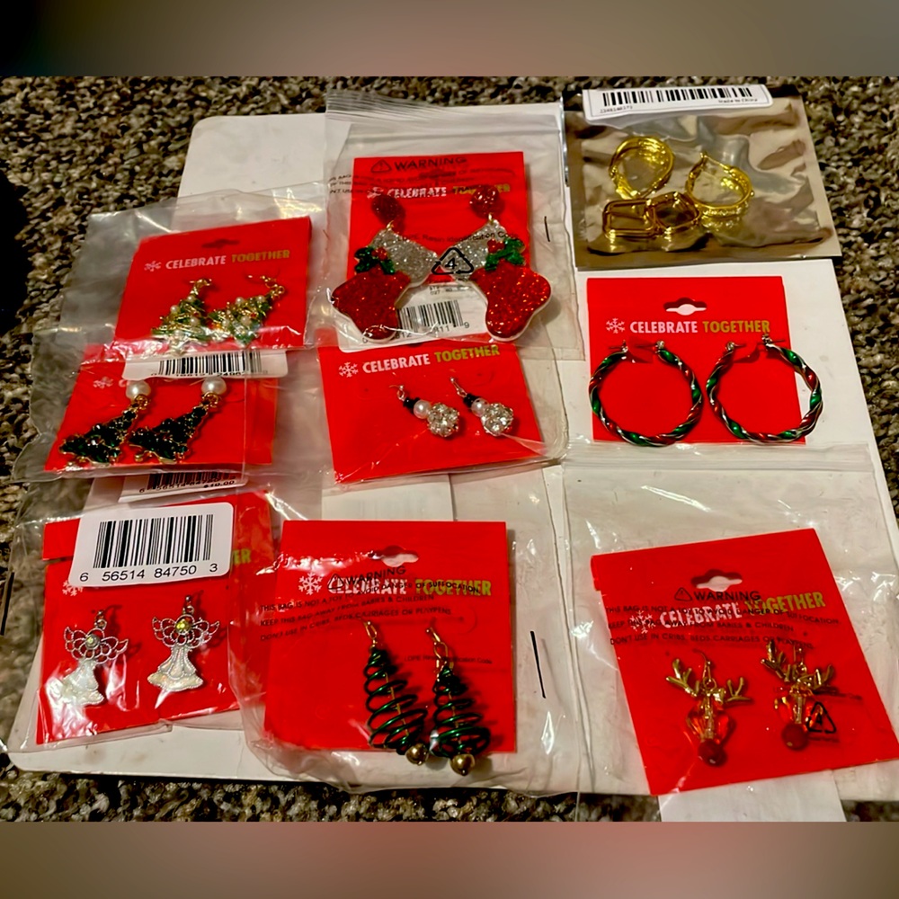 Celebrate Together Christmas Earrings 12 pairs of earrings bulk